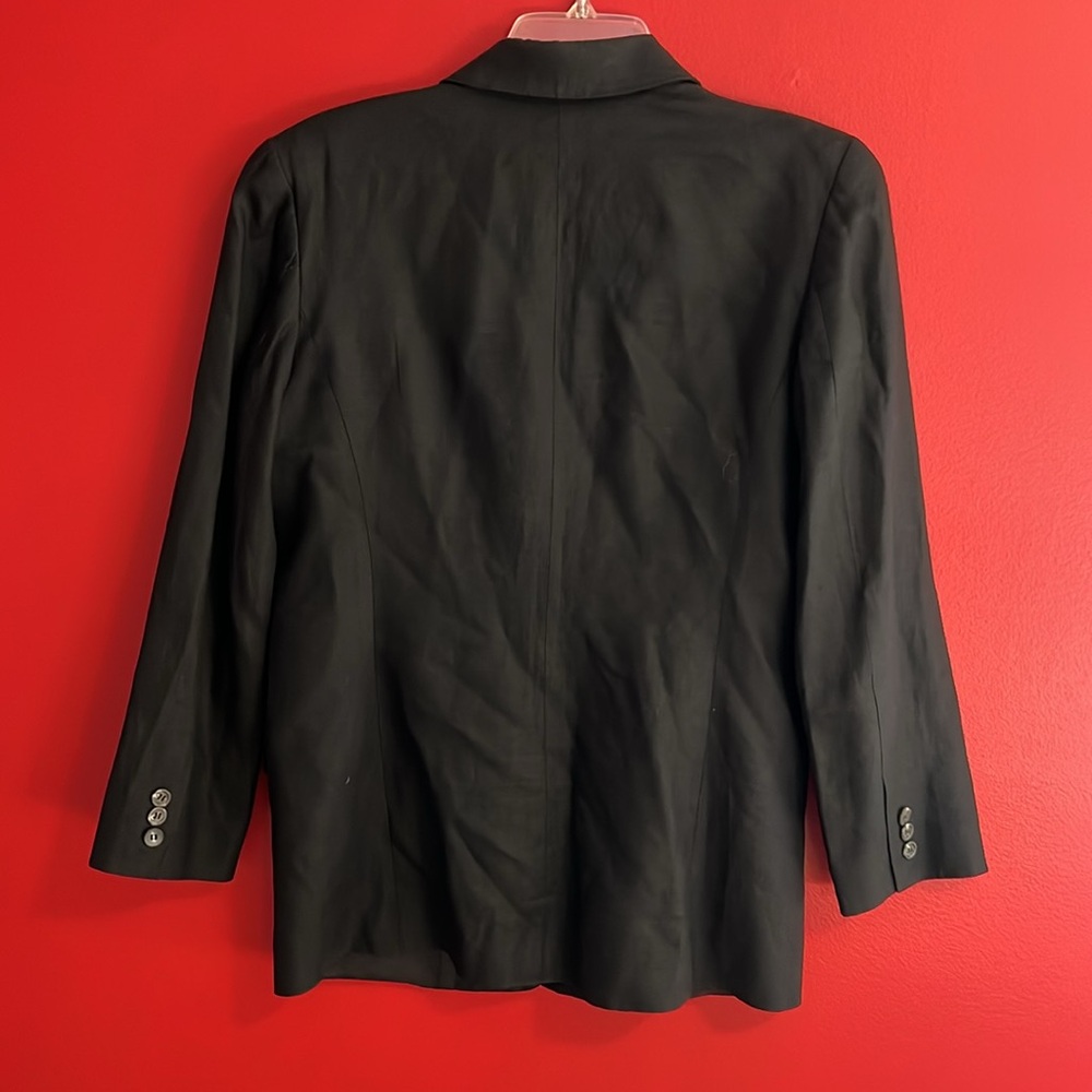 J. Crew Black Linen Single Button Blazer - image 5